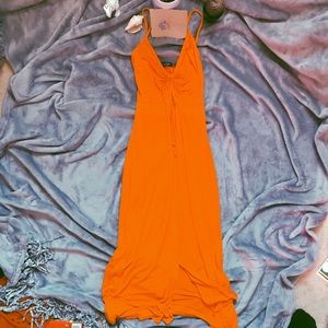 nastygal collection orange sundress